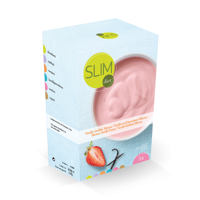 Vanille Aardbei Mousse